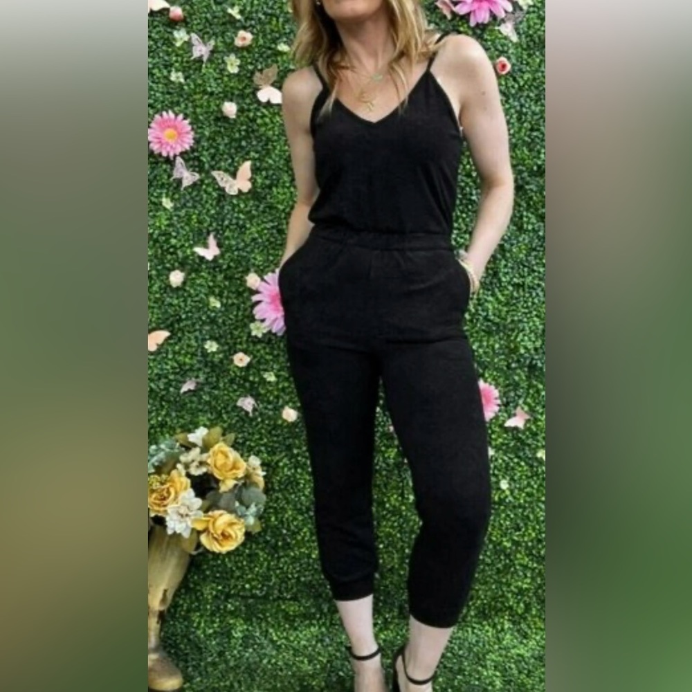 SIX/FIFTY BLACK TERRY JUMPSUIT